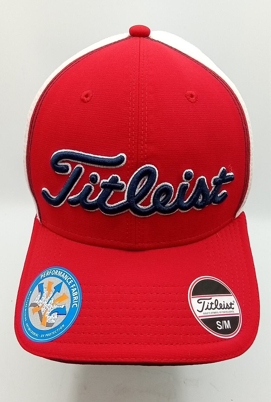 Titleist Red/White Performance Fabric Stretch Cap S/M